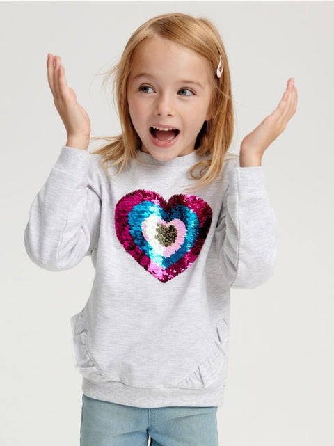 Sinsay Girl's Grey Sweatshirt | Sinsay In Lebanon