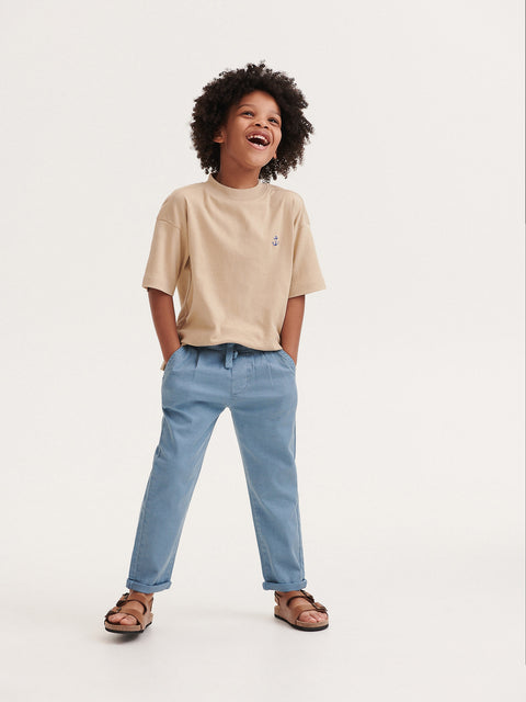 Reserved Boy's Blue Trousers With Wash Effect | Reserved In Lebanon