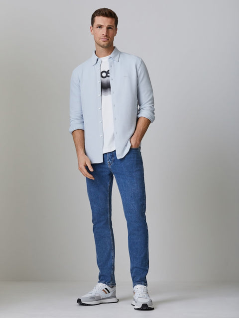Boss Men's Light Blue Slim Fit Delaware Stretch Jeans |Boss in Lebanon