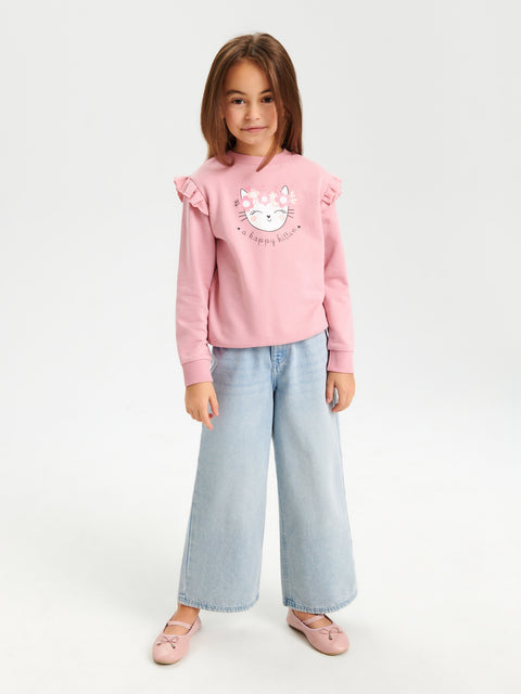 Sinsay Girl's Multicolor Cat Printed Sweatshirts Pack Of 2pcs | Sinsay In Lebanon