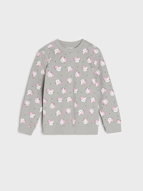 Sinsay Girl's Multicolor Cat Printed Sweatshirts Pack Of 2pcs | Sinsay In Lebanon