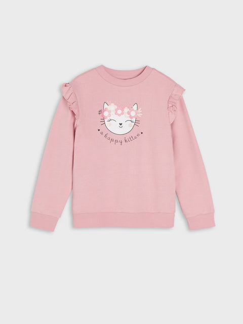 Sinsay Girl's Multicolor Cat Printed Sweatshirts Pack Of 2pcs | Sinsay In Lebanon