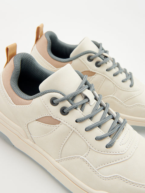 Reserved Boy's Off White Lace Up Sneakers | Reserved In Lebanon
