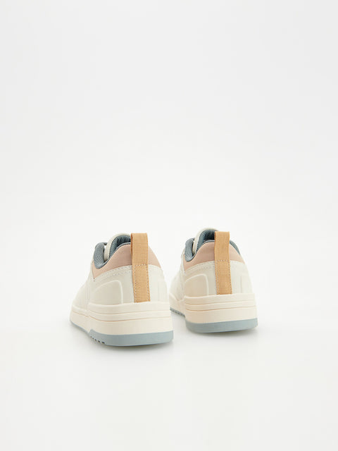 Reserved Boy's Off White Lace Up Sneakers | Reserved In Lebanon