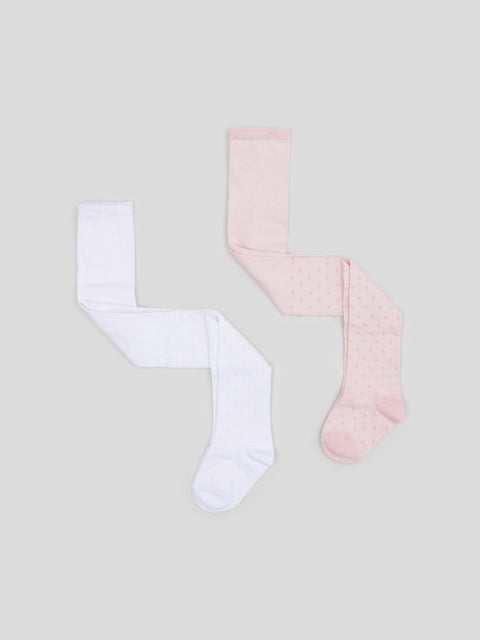 Sinsay Girl's Pink/White  2 pack Tights | Sinsay in Lebanon