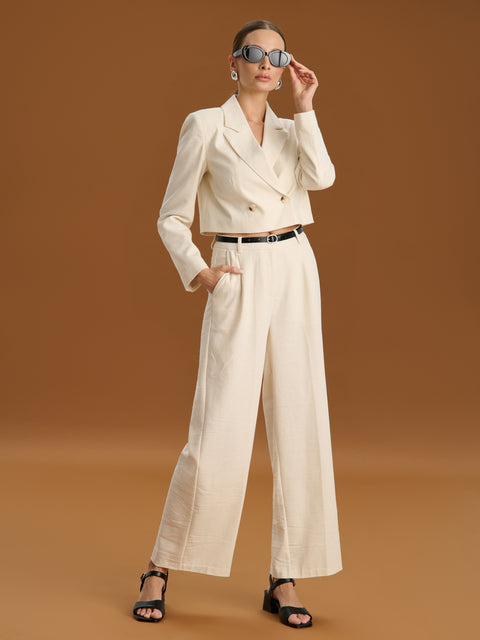 Sinsay  Women's Beige With A Belt Trouser  | Sinsay in Lebanon