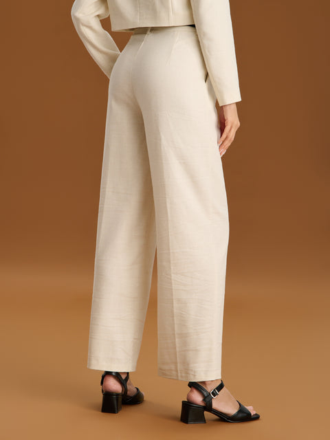 Sinsay  Women's Beige With A Belt Trouser  | Sinsay in Lebanon