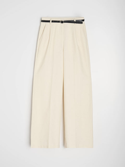 Sinsay  Women's Beige With A Belt Trouser  | Sinsay in Lebanon