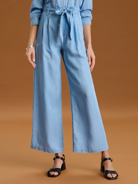 Sinsay Women's Light Blue Wide-leg Jeans | Sinsay in Lebanon