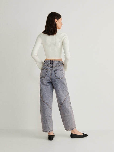 Reserved Women's Pink Washed Effect Jeans | Reserved In Lebanon