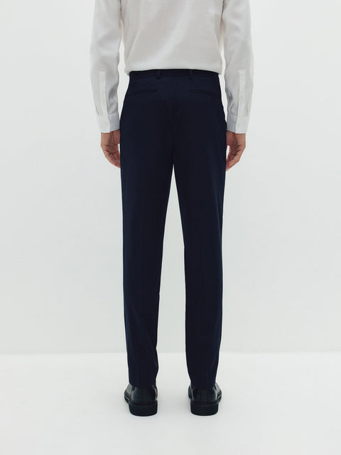 Reserved Men's Navy Regular Trousers With A Crease | Reserved In Lebanon