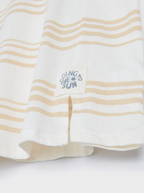 Sinsay Boy's Beige Striped T-Shirt | Sinsay In Lebanon