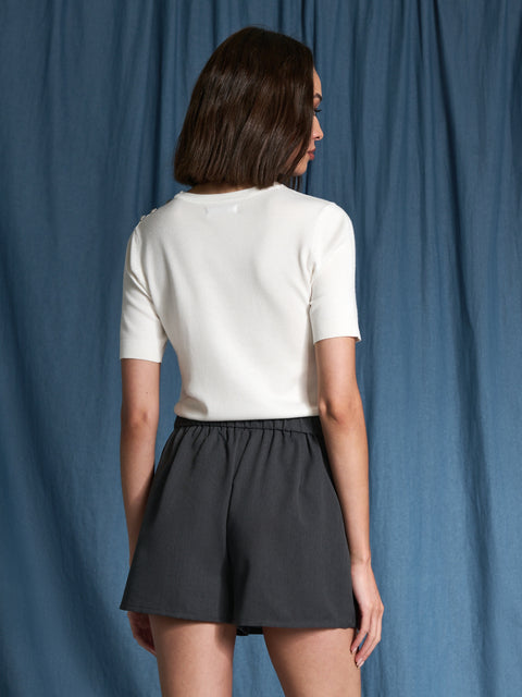 Sinsay Women's Dark Grey Skort With Buckle | Sinsay In Lebanon