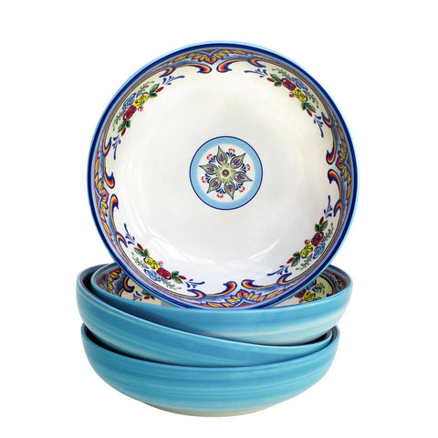 Zanzibar Stoneware Pasta Bowls And Plates 16-Piece Dinnerware Set | Zanzibar In Lebanon