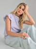 Sinsay Women's Lilac T-Shirt With Ruffles | Sinsay In Lebanon