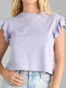 Sinsay Women's Lilac T-Shirt With Ruffles | Sinsay In Lebanon