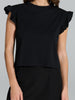 Sinsay Women's Black With a Ruffle T-Shirt | Sinsay In Lebanon