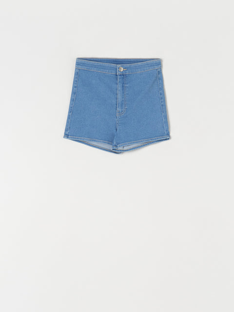 Sinsay Women's Blue High Waist Comfort Denim Short | Sinsay In Lebanon