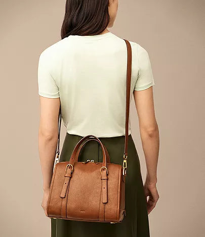 Fossil Women's Brown Carlie Leather Crossbody Bag | Fossil In Lebanon
