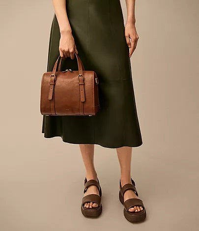 Fossil Women's Brown Carlie Leather Crossbody Bag | Fossil In Lebanon