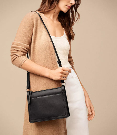 Fossil Women's Black Taryn Leather Crossbody Bag |Fossil In Lebanon