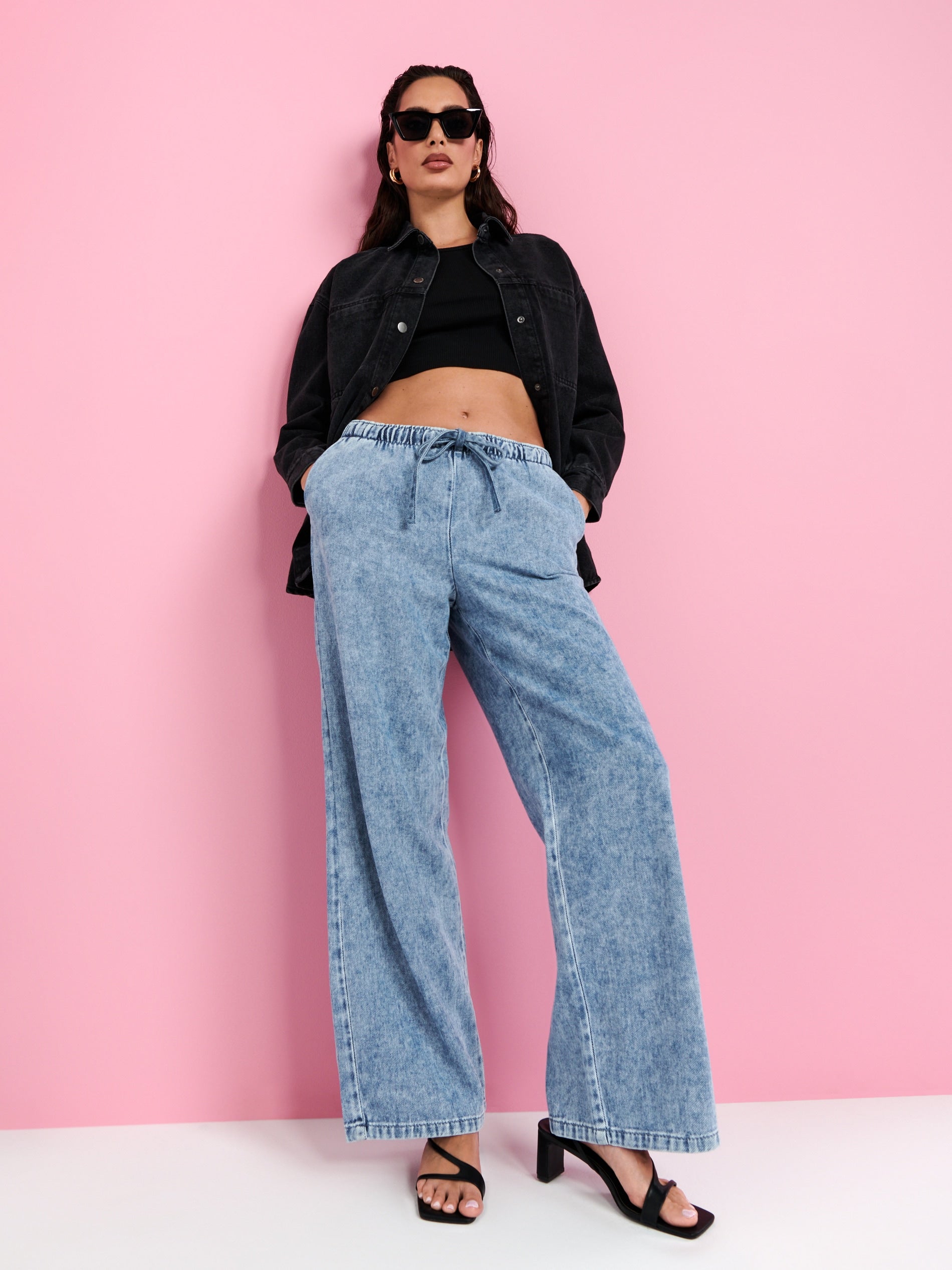 Sinsay Women's Black Denim Shirt | Sinsay In Lebanon