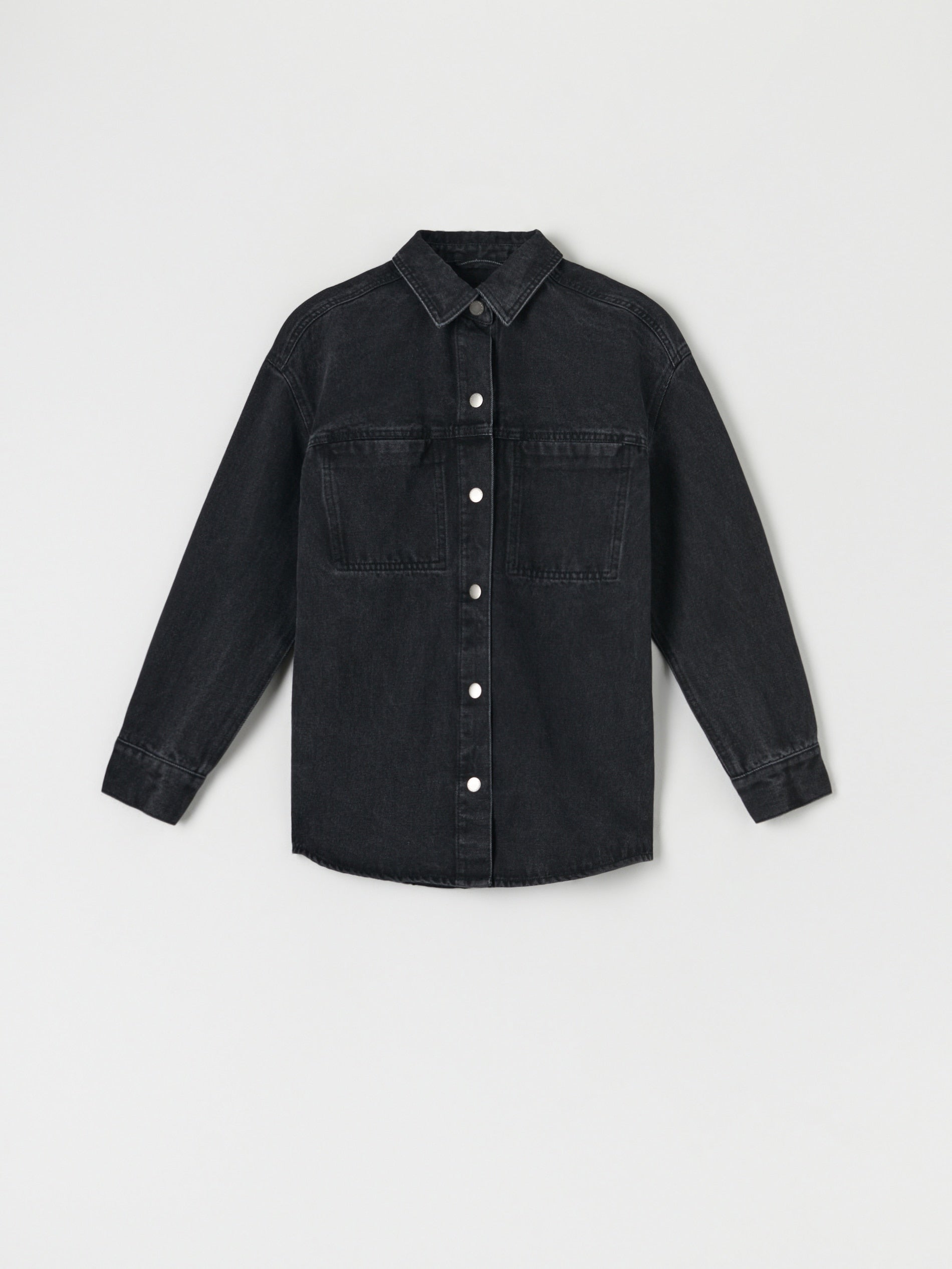 Sinsay Women's Black Denim Shirt | Sinsay In Lebanon