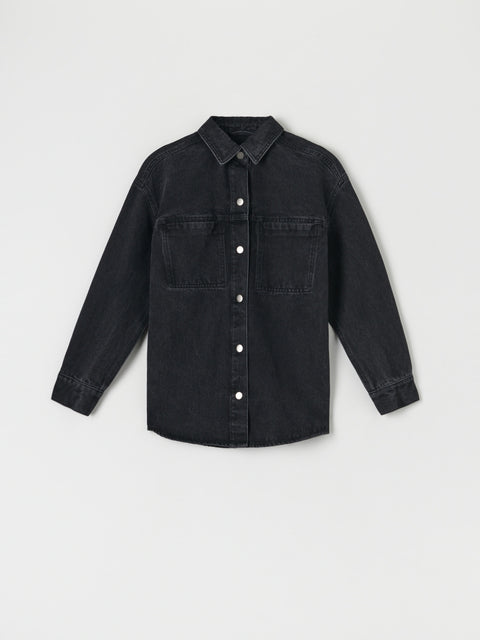 Sinsay Women's Black Denim Shirt | Sinsay In Lebanon