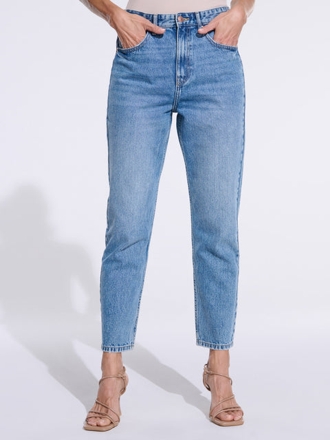 Sinsay Women's Blue Mom Jeans|Sinsay In Lebanon