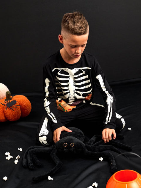 Sinsay Boy's Black & White Halloween Long Sleeve Blouse | Sinsay In Lebanon