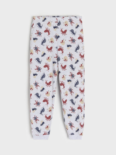 Sinsay Boy's Olive Green & Gray Bugs Printed Pajama Set 2pcs | Sinsay In Lebanon