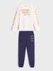 Sinsay Boy's Pajama Set White-Navy AYA