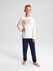 Sinsay Boy's Pajama Set White-Navy AYA