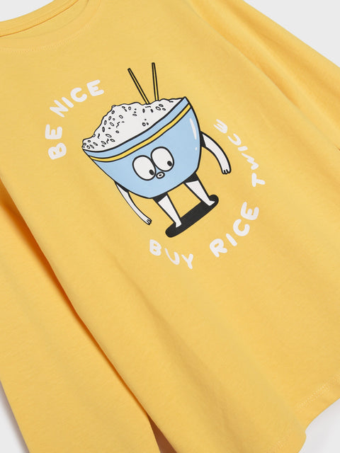 Sinsay Boy's Yellow Long-sleeved Blouse With Print | Sinsay In Lebanon