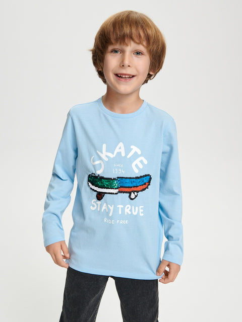 Sinsay Baby Boy's Baby Blue Long Sleeve Blouse | Sinsay In Lebanon