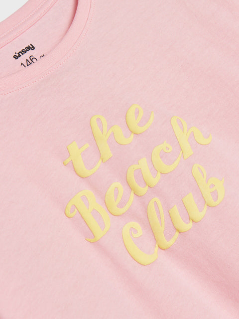 Sinsay Girl's Pink Short-sleeve T-shirt | Sinsay in Lebanon