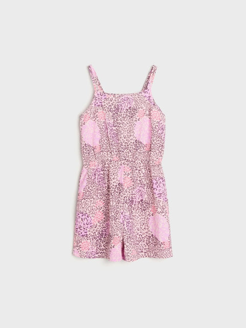 Sinsay Girl's Pink Animal Print Romper | Sinsay In Lebanon