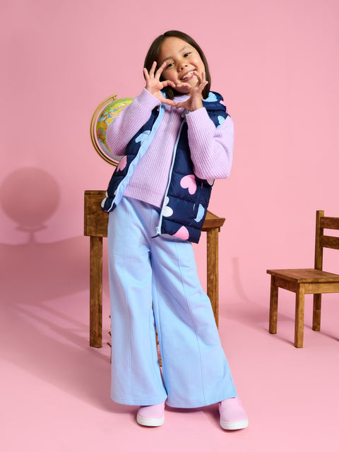 Sinsay Girl's Navy Quilted Vest With Heart Print | Sinsay In Lebanon