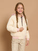 Sinsay Girls' Cream & Pink Hooded Varsity Jacket | Sinsay in Lebanon