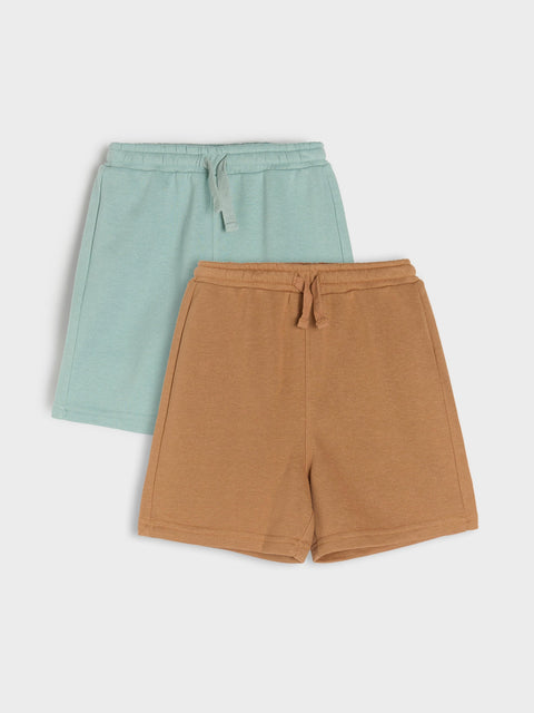 Sinsay Boy's Green/Brown Basic Shorts 2-Pack | Sinsay In Lebanon
