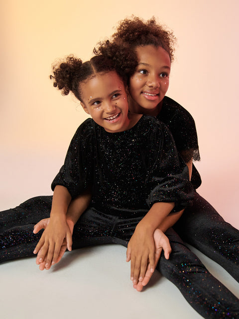 Sinsay Girl's Black Glitter Inserts Blouse | Sinsay In Lebanon