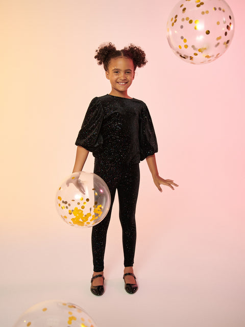 Sinsay Girl's Black Glitter Inserts Blouse | Sinsay In Lebanon