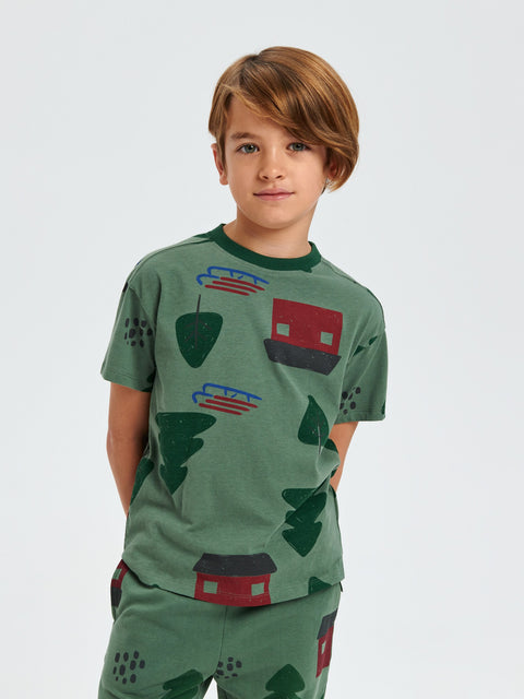 Sinsay Boy's Fresh Green Short-Sleeve T-Shirt With Print | Sinsay In Lebanon