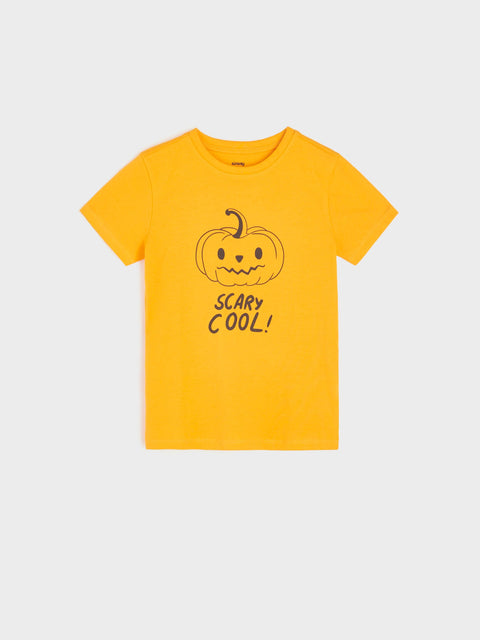 Sinsay Boy's Orange Halloween Print T-Shirt | Sinsay In Lebanon