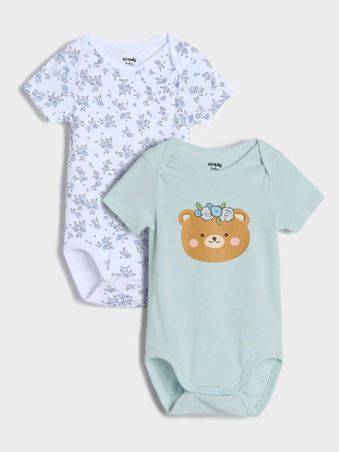 Sinsay Baby Girl's Baby Blue/White 2 pack Bodysuits  | Sinsay in Lebanon