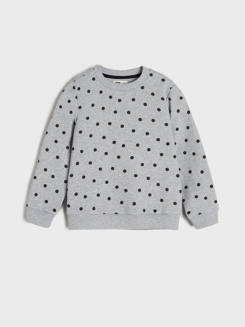 Sinsay Baby Girl's Grey & Black Dotted Sweatshirts | Sinsay In Lebanon