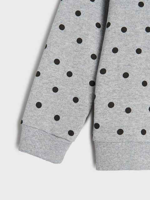 Sinsay Baby Girl's Grey & Black Dotted Sweatshirts | Sinsay In Lebanon