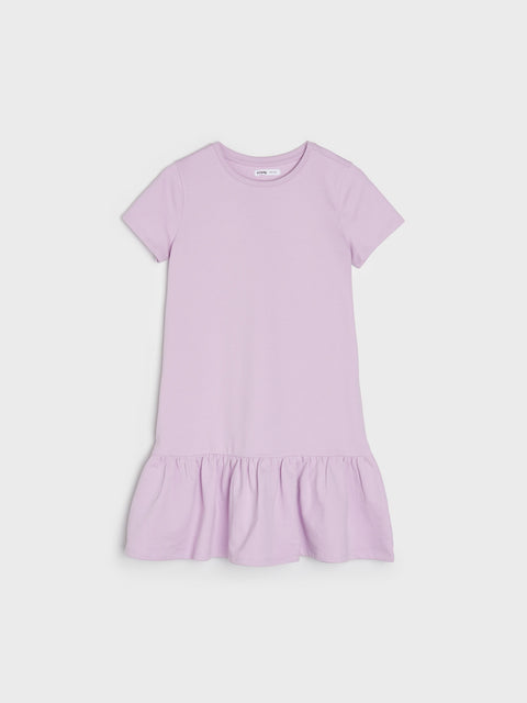 Sinsay Girl's Lavender Babydoll Dress With Decorative Ruffle Detailing | Sinsay In Lebanon