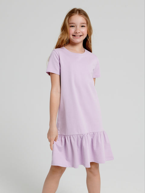 Sinsay Girl's Lavender Babydoll Dress With Decorative Ruffle Detailing | Sinsay In Lebanon