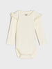 Sinsay Baby Girl's Beige/Cream/Pink RIBBED Bodysuit AYA